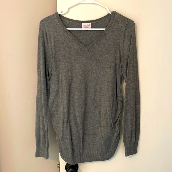 Isabel Maternity by Ingrid & Isabel Tops - Isabel maternity lightweight sweater, size small, color gray